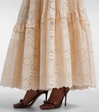 Elie Saab Guipure lace cotton and silk-blend maxi skirt | Thumbnail 5 Elie Saab Guipure lace cotton and silk-blend maxi skirt | Thumbnail 5