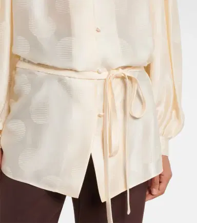 Valentino Belted silk jacquard shirt | Thumbnail 2 Valentino Belted silk jacquard shirt | Thumbnail 2