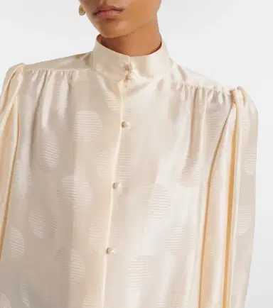 Valentino Belted silk jacquard shirt | Thumbnail 4 Valentino Belted silk jacquard shirt | Thumbnail 4
