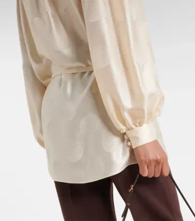Valentino Belted silk jacquard shirt | Thumbnail 6 Valentino Belted silk jacquard shirt | Thumbnail 6