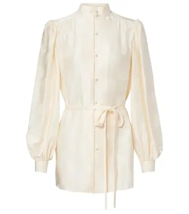 Valentino Belted silk jacquard shirt | Thumbnail 1 Valentino Belted silk jacquard shirt | Thumbnail 1