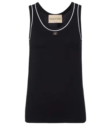 Valentino VLogo cotton jersey tank top | Thumbnail 1 Valentino VLogo cotton jersey tank top | Thumbnail 1