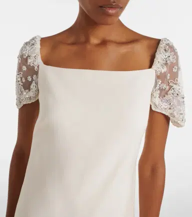 Valentino Crepe Couture embellished minidress | Thumbnail 2 Valentino Crepe Couture embellished minidress | Thumbnail 2