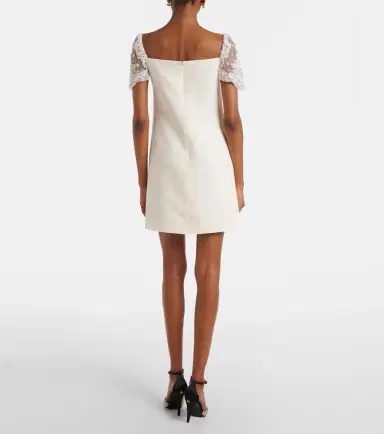 Valentino Crepe Couture embellished minidress | Thumbnail 4 Valentino Crepe Couture embellished minidress | Thumbnail 4