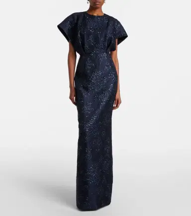 Carolina Herrera Fan floral jacquard gown | Thumbnail 2 Carolina Herrera Fan floral jacquard gown | Thumbnail 2