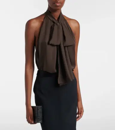 Tom Ford Tie-neck silk georgette top | Thumbnail 3 Tom Ford Tie-neck silk georgette top | Thumbnail 3