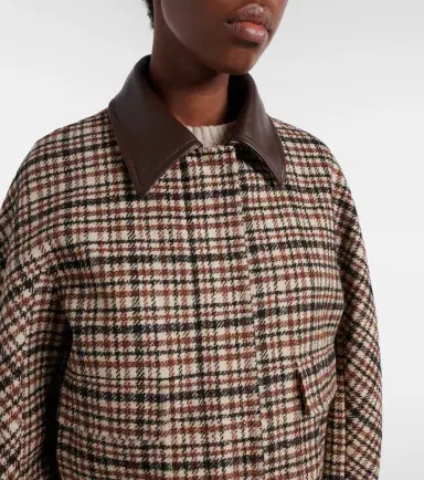 Brunello Cucinelli Checked wool and alpaca-blend jacket | Thumbnail 3 Brunello Cucinelli Checked wool and alpaca-blend jacket | Thumbnail 3