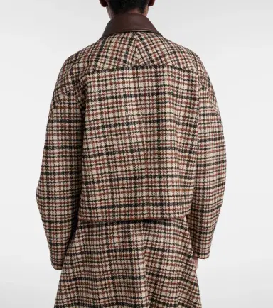 Brunello Cucinelli Checked wool and alpaca-blend jacket | Thumbnail 4 Brunello Cucinelli Checked wool and alpaca-blend jacket | Thumbnail 4