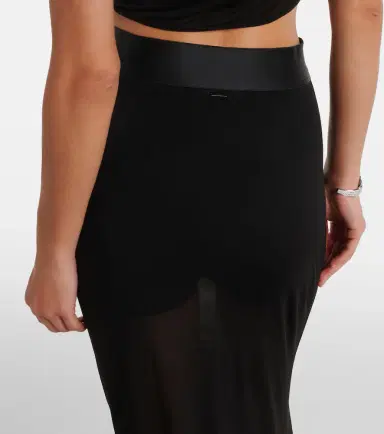 Gucci Semi-sheer crêpe maxi skirt | Thumbnail 3 Gucci Semi-sheer crêpe maxi skirt | Thumbnail 3