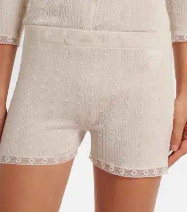 Gucci Lace-trimmed wool micro shorts | Thumbnail 4 Gucci Lace-trimmed wool micro shorts | Thumbnail 4