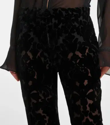 Gucci Floral devoré velour straight pants | Thumbnail 3 Gucci Floral devoré velour straight pants | Thumbnail 3