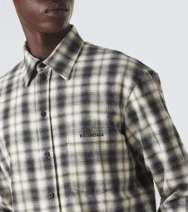 Balenciaga Checked cotton flannel shirt | Thumbnail 5 Balenciaga Checked cotton flannel shirt | Thumbnail 5