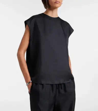 ASCENO Dasha silk twill top | Thumbnail 3 ASCENO Dasha silk twill top | Thumbnail 3