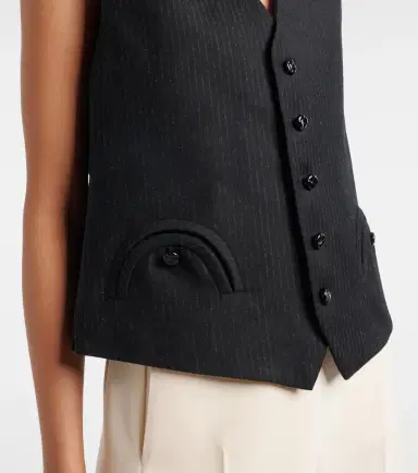 Blazé Milano Blazé Milano Feral pinstriped virgin wool vest | Thumbnail 3 Blazé Milano Blazé Milano Feral pinstriped virgin wool vest | Thumbnail 3