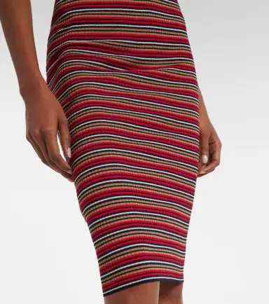 Prada Logo ribbed-knit cotton midi dress | Thumbnail 3 Prada Logo ribbed-knit cotton midi dress | Thumbnail 3