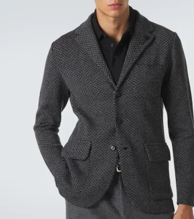 Lardini Virgin chevron wool blazer | Thumbnail 4 Lardini Virgin chevron wool blazer | Thumbnail 4