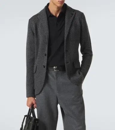 Lardini Virgin chevron wool blazer | Thumbnail 5 Lardini Virgin chevron wool blazer | Thumbnail 5