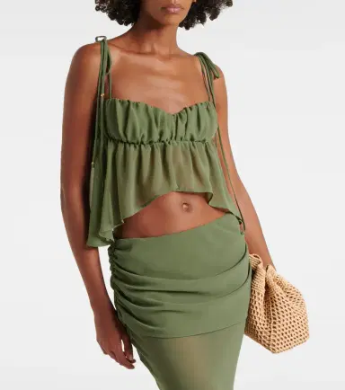 Bananhot Adelina asymmetric ruched top | Thumbnail 4 Bananhot Adelina asymmetric ruched top | Thumbnail 4