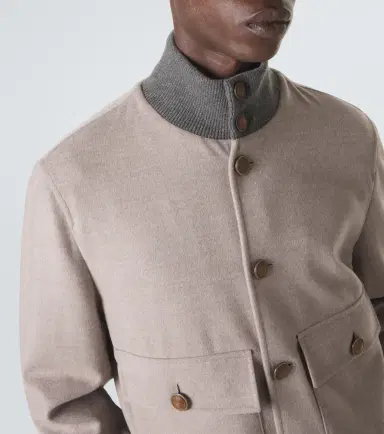Brunello Cucinelli Cashmere-trimmed wool bomber jacket | Thumbnail 3 Brunello Cucinelli Cashmere-trimmed wool bomber jacket | Thumbnail 3