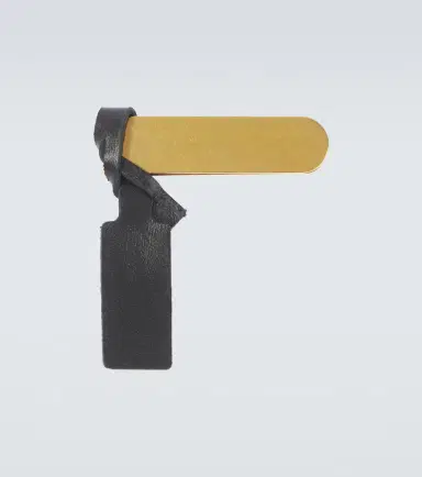 Saint Laurent Leather-trimmed bill clip | Thumbnail 2 Saint Laurent Leather-trimmed bill clip | Thumbnail 2