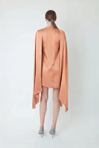 LAPOINTE Satin Cape Sleeve Mini Dress | Thumbnail 2 LAPOINTE Satin Cape Sleeve Mini Dress | Thumbnail 2