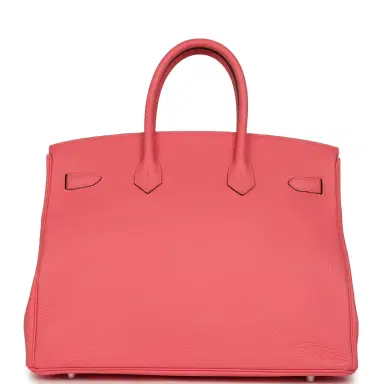 HERMÈS Hermes Birkin 35 Rose Azalee Clemence Palladium Hardware | Thumbnail 4 HERMÈS Hermes Birkin 35 Rose Azalee Clemence Palladium Hardware | Thumbnail 4