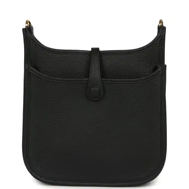 HERMÈS Hermes Evelyne 23 Black Clemence Gold Hardware | Thumbnail 4 HERMÈS Hermes Evelyne 23 Black Clemence Gold Hardware | Thumbnail 4