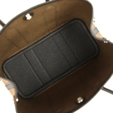 HERMÈS Hermes Garden Party Neo 23 Vert Olive Toile Officier Canvas and Black Negonda Palladium Hardware | Thumbnail 7 HERMÈS Hermes Garden Party Neo 23 Vert Olive Toile Officier Canvas and Black Negonda Palladium Hardware | Thumbnail 7