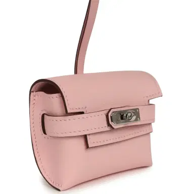 HERMÈS Hermes Kelly Festival Bag Charm Rose Sakura Swift Palladium Hardware | Thumbnail 2 HERMÈS Hermes Kelly Festival Bag Charm Rose Sakura Swift Palladium Hardware | Thumbnail 2