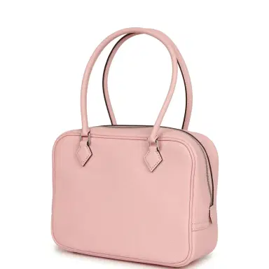 HERMÈS Hermes Mini Plume 21 Bag Rose Sakura Chèvre Palladium Hardware | Thumbnail 4 HERMÈS Hermes Mini Plume 21 Bag Rose Sakura Chèvre Palladium Hardware | Thumbnail 4