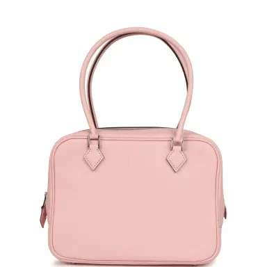 HERMÈS Hermes Mini Plume 21 Bag Rose Sakura Chèvre Palladium Hardware | Thumbnail 1 HERMÈS Hermes Mini Plume 21 Bag Rose Sakura Chèvre Palladium Hardware | Thumbnail 1