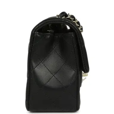 Chanel Pre-owned Chanel Mini Classic Rectangular Flap Bag Black Lambskin Light Gold Hardware | Thumbnail 3 Chanel Pre-owned Chanel Mini Classic Rectangular Flap Bag Black Lambskin Light Gold Hardware | Thumbnail 3