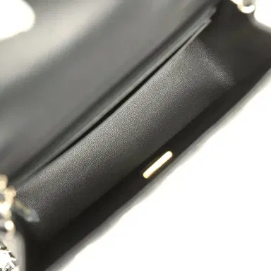 Chanel Pre-owned Chanel Mini Classic Rectangular Flap Bag Black Lambskin Light Gold Hardware | Thumbnail 8 Chanel Pre-owned Chanel Mini Classic Rectangular Flap Bag Black Lambskin Light Gold Hardware | Thumbnail 8