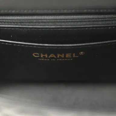 Chanel Pre-owned Chanel Mini Classic Rectangular Flap Bag Black Lambskin Light Gold Hardware | Thumbnail 9 Chanel Pre-owned Chanel Mini Classic Rectangular Flap Bag Black Lambskin Light Gold Hardware | Thumbnail 9