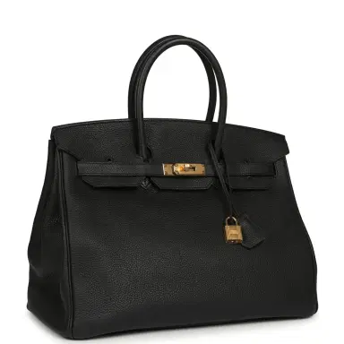 HERMÈS Pre-owned Hermes Birkin 35 Black Togo Gold Hardware | Thumbnail 2 HERMÈS Pre-owned Hermes Birkin 35 Black Togo Gold Hardware | Thumbnail 2