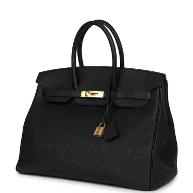 HERMÈS Pre-owned Hermes Birkin 35 Black Togo Gold Hardware | Thumbnail 5 HERMÈS Pre-owned Hermes Birkin 35 Black Togo Gold Hardware | Thumbnail 5