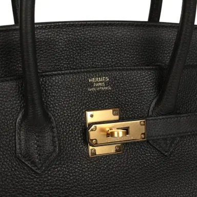 HERMÈS Pre-owned Hermes Birkin 35 Black Togo Gold Hardware | Thumbnail 7 HERMÈS Pre-owned Hermes Birkin 35 Black Togo Gold Hardware | Thumbnail 7