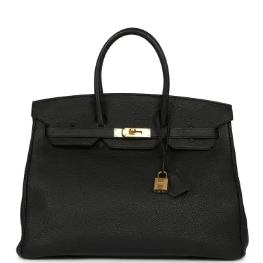 HERMÈS Pre-owned Hermes Birkin 35 Black Togo Gold Hardware | Thumbnail 1 HERMÈS Pre-owned Hermes Birkin 35 Black Togo Gold Hardware | Thumbnail 1