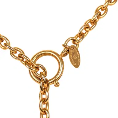 Chanel Vintage Chanel 24K Gold Plated Long Loupe Pendant Necklace | Thumbnail 6 Chanel Vintage Chanel 24K Gold Plated Long Loupe Pendant Necklace | Thumbnail 6