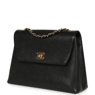 Chanel Vintage Chanel Medium Shoulder Bag Black Caviar Gold Hardware | Thumbnail 5 Chanel Vintage Chanel Medium Shoulder Bag Black Caviar Gold Hardware | Thumbnail 5
