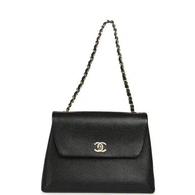 Chanel Vintage Chanel Medium Shoulder Bag Black Caviar Gold Hardware | Thumbnail 7 Chanel Vintage Chanel Medium Shoulder Bag Black Caviar Gold Hardware | Thumbnail 7