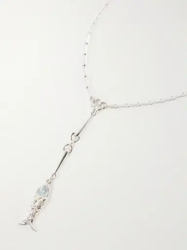 Loren Stewart Pesca Sterling Silver And Aquamarine Necklace | Thumbnail 5 Loren Stewart Pesca Sterling Silver And Aquamarine Necklace | Thumbnail 5