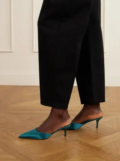 Alaïa Le Coeur 55 Satin Mules | Thumbnail 2 Alaïa Le Coeur 55 Satin Mules | Thumbnail 2