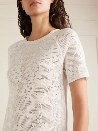 Chloé Crochet-knit Cotton Mini Dress | Thumbnail 4 Chloé Crochet-knit Cotton Mini Dress | Thumbnail 4