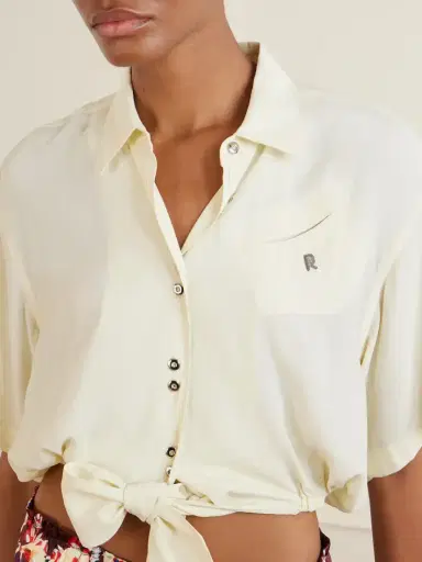 Rabanne Logo-embellished Knotted Blouse | Thumbnail 4 Rabanne Logo-embellished Knotted Blouse | Thumbnail 4