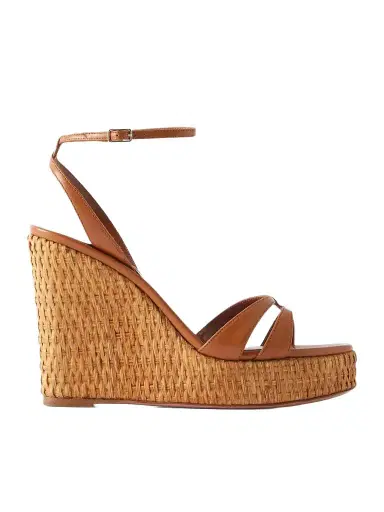 Aquazzura You And I 110 Leather Wedge Sandals | Thumbnail 1 Aquazzura You And I 110 Leather Wedge Sandals | Thumbnail 1
