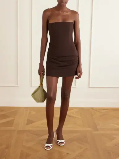 Alex Perry Strapless Draped Crepe Mini Dress | Thumbnail 2 Alex Perry Strapless Draped Crepe Mini Dress | Thumbnail 2