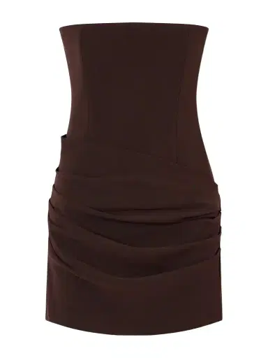 Alex Perry Strapless Draped Crepe Mini Dress | Thumbnail 1 Alex Perry Strapless Draped Crepe Mini Dress | Thumbnail 1