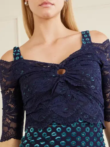 Rabanne Devoré Lace Blouse | Thumbnail 4 Rabanne Devoré Lace Blouse | Thumbnail 4