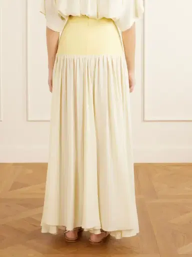 Rabanne Cotton And Crepe Maxi Skirt | Thumbnail 3 Rabanne Cotton And Crepe Maxi Skirt | Thumbnail 3